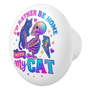 Cat Ceramic Knob