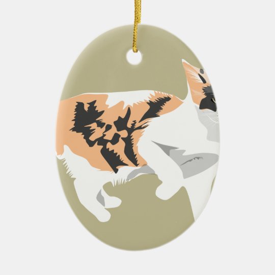 Cat Ceramic Ornament