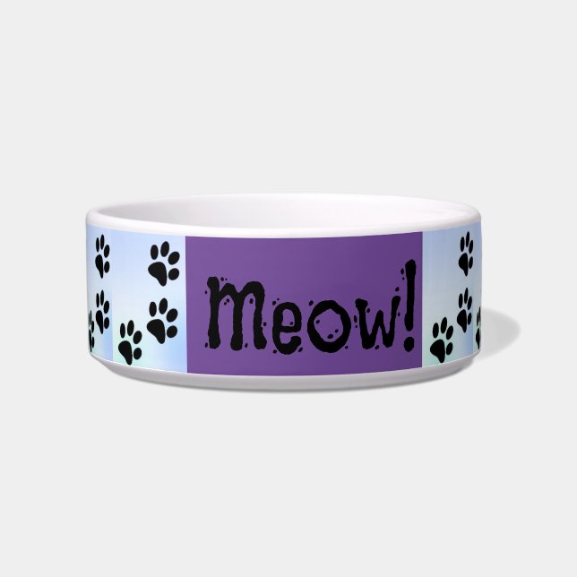 Cat Ceramic Pet Bowl (Front)