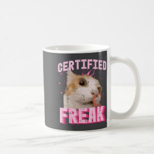 Cat Certified Freak Funny Saying Kitten Women Girl Coffee Mug
