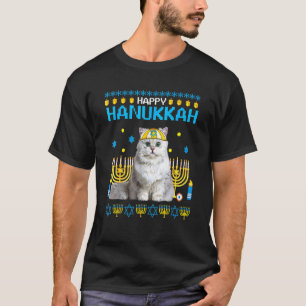 Cat Chanukah Jewish Ugly Hanukkah Sweater Pajama