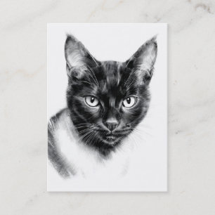 Cat CHarcoal Business Card