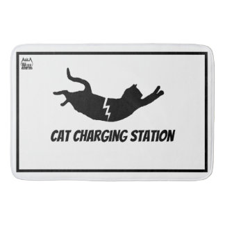 Cat Charging Station Bath Mat
