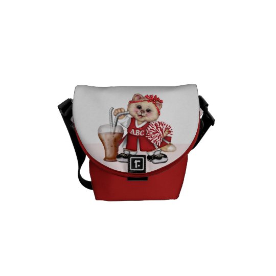 CAT CHEERLEADER CUTE Rickshaw Messenger Bag MINI