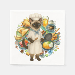 Cat Chef Cooking Party for Cat lovers Napkin