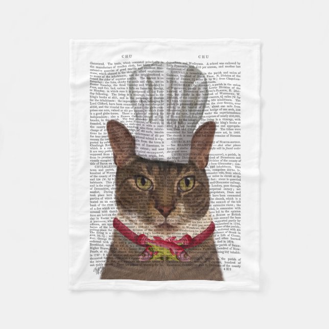 Cat Chef Fleece Blanket (Front)
