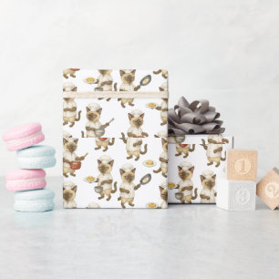 Cat Chef is cooking Breakfast Wrapping Paper