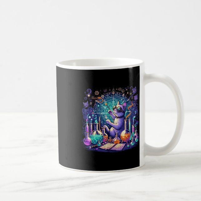 Cat Chemistry Science Lover Funny Chemist Student  Coffee Mug (Right)