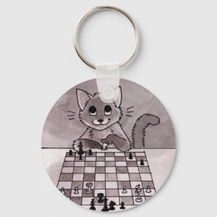 Cat Chess Keychain