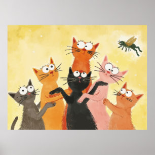 Cat-ching the Buzz Poster