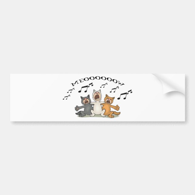 Cat Choir Bumper Sticker (Front)