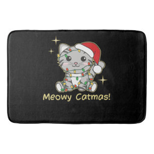 Cat Christmas Animals Cute Cats Meowy Catmas Bath Mat