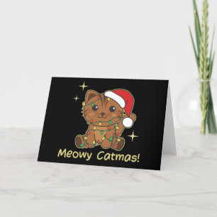 Cat Christmas Animals Cute Cats Meowy Catmas Holid Holiday Card