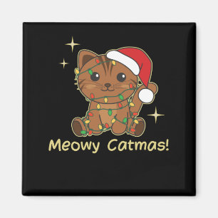 Cat Christmas Animals Cute Cats Meowy Catmas Magnet