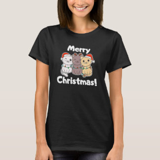 Cat Christmas Animals Cute Cats Merry Christmas T-Shirt
