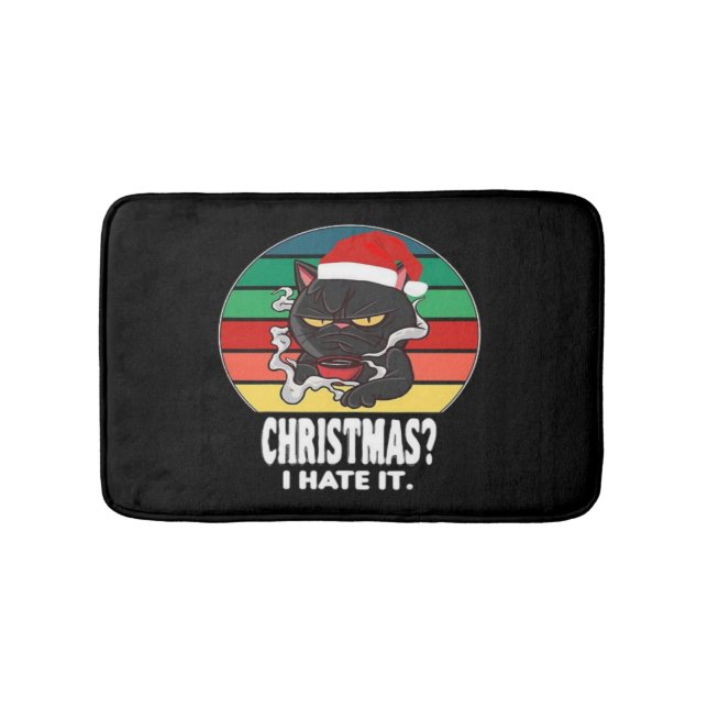 Cat Christmas  Bath Mat (Front)