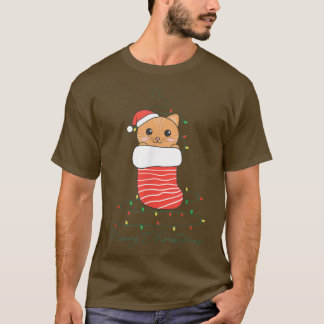 Cat Christmas Christmas Animals fairy lights Cats  T-Shirt
