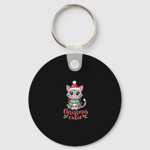 Cat Christmas Cutie Cats Christmas T-Shirt for Men Keychain