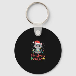 Cat Christmas Cutie Cats Christmas T-Shirt for Men Keychain