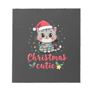 Cat Christmas Cutie Cats Christmas T-Shirt for Men Notepad