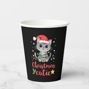 Cat Christmas Cutie Cats Christmas T-Shirt for Men Paper Cups