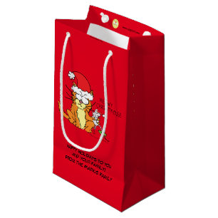 Cat Christmas Funny Small Gift Bag