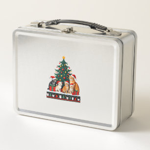 Cat Christmas Funny Ugly Women Men Merry Gift (5) Metal Lunch Box