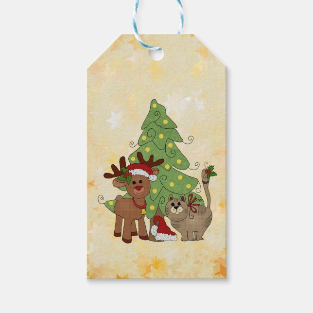 cat Christmas Gift Tags (Front)