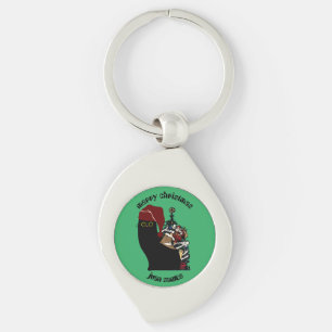cat christmas gifts, personalized name keychain