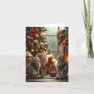 Cat Christmas Holiday Card