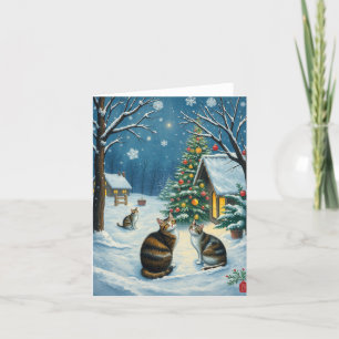 Cat Christmas Holiday Card