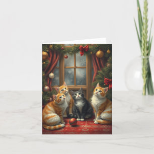 Cat Christmas  Holiday Card