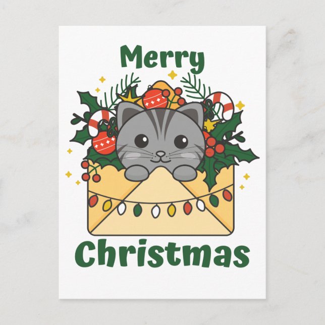 Cat Christmas Letter Winter Animals Cats Holiday P (Front)