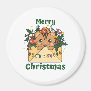 Cat Christmas Letter Winter Animals Cats Magnet