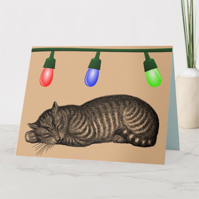 CAT CHRISTMAS MEOWY BIG CARD (Front)