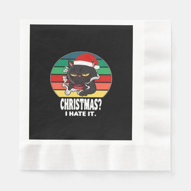 Cat Christmas  Napkin (Front)