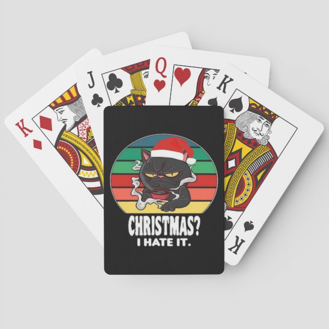Cat Christmas  Playing Cards (Back)
