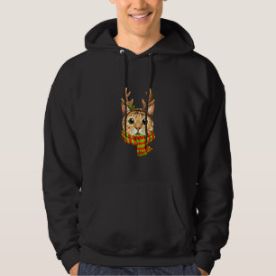 Cat Christmas Reindeer Antlers Xmas Kids Boys Girl Hoodie