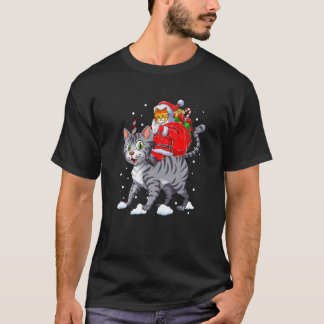 Cat Christmas Santa Caticorn Unicorn Meowy Catmas  T-Shirt