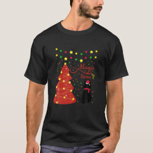 Cat Christmas Santa Hat Cat Lover Merry Christmas T-Shirt