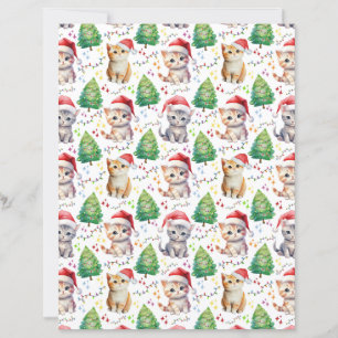 Cat Christmas Scrapbook Paper