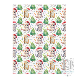 Cat Christmas Scrapbook Paper