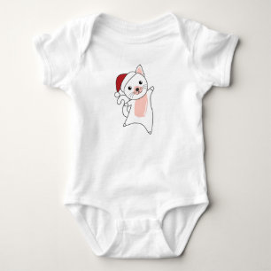 Cat Christmas Snow Winter Animals Cats Baby Bodysu Bodysuit