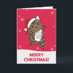 Cat Christmas Snow Winter Animals Cats Card<br><div class="desc">The cat for Christmas with fairy lights. Funny animals with gifts and snow to the holidays. Also funny for Christmas in July. Cats are sweet animals and perfect for Christmas.</div>