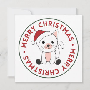 Cat Christmas Snow Winter Animals Cats Invitation