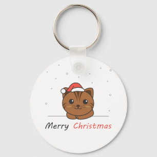 Cat Christmas Snow Winter Animals Cats Keychain