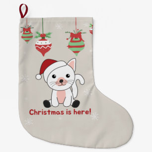 Cat Christmas Snow Winter Animals Cats Large Chris Stocking