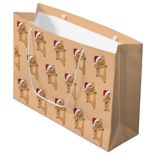 Cat Christmas Snow Winter Animals Cats Large Gift Bag