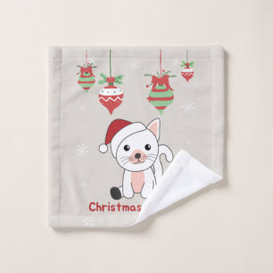 Cat Christmas Snow Winter Animals Cats Wash Cloth
