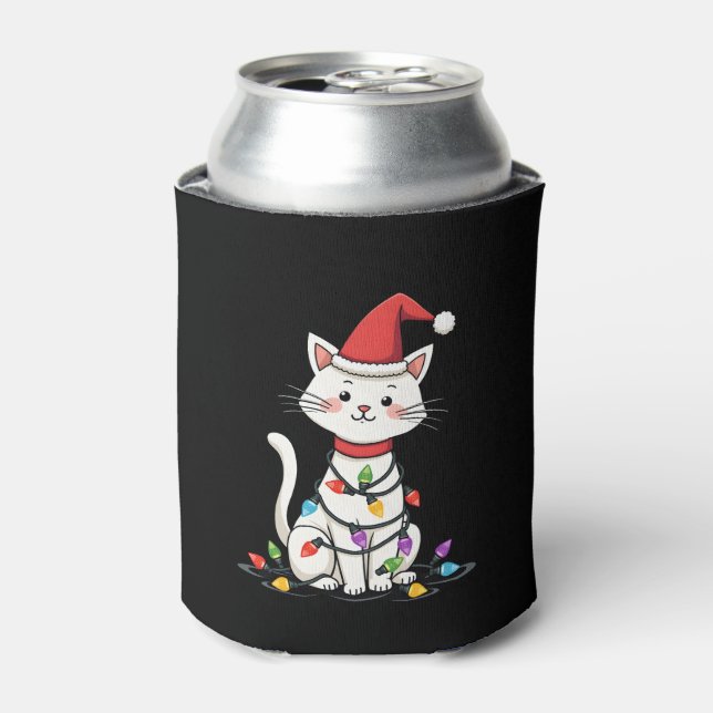 Cat Christmas Tree Christmas (1) Can Cooler (Can Front)